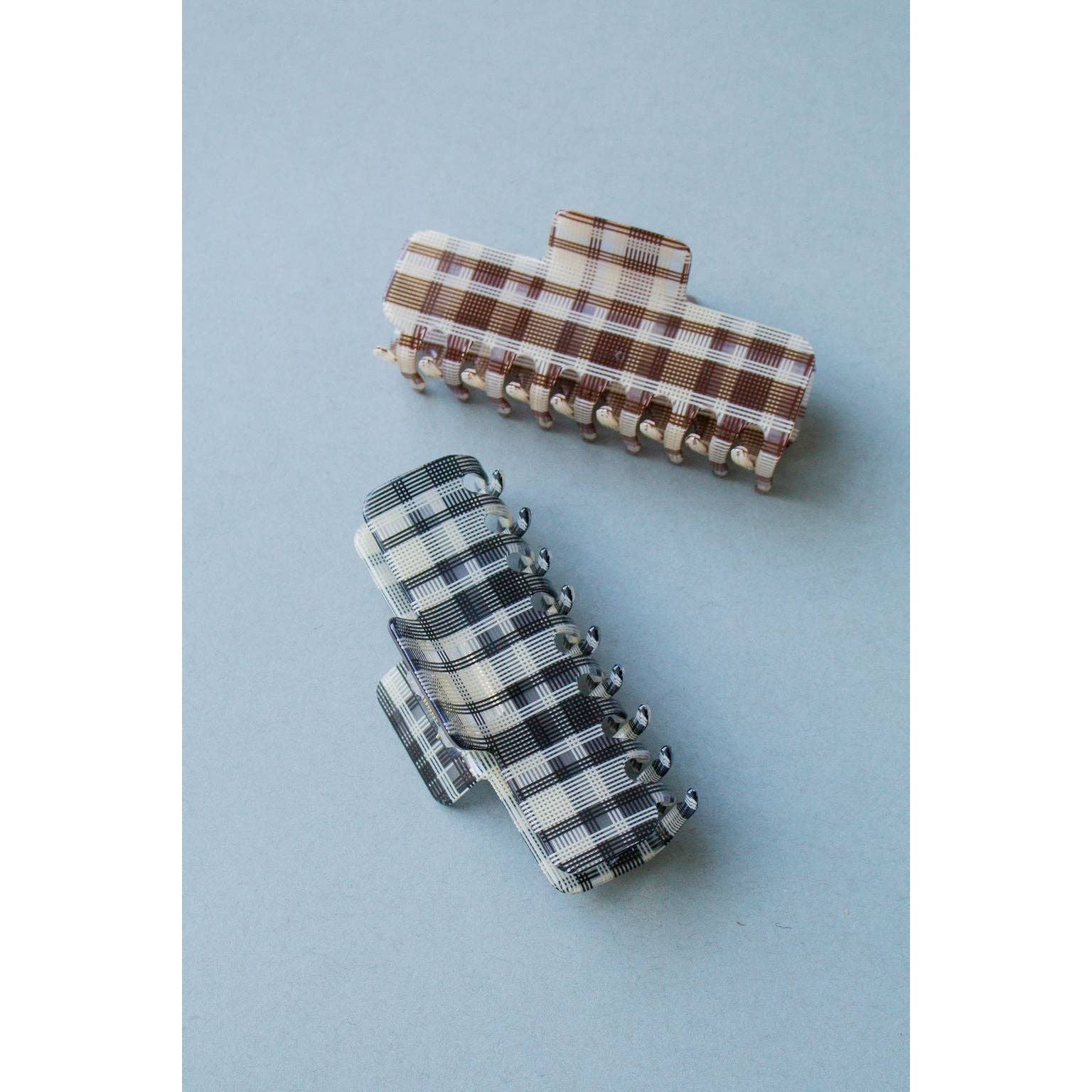 Claw Clip | Gingham Black