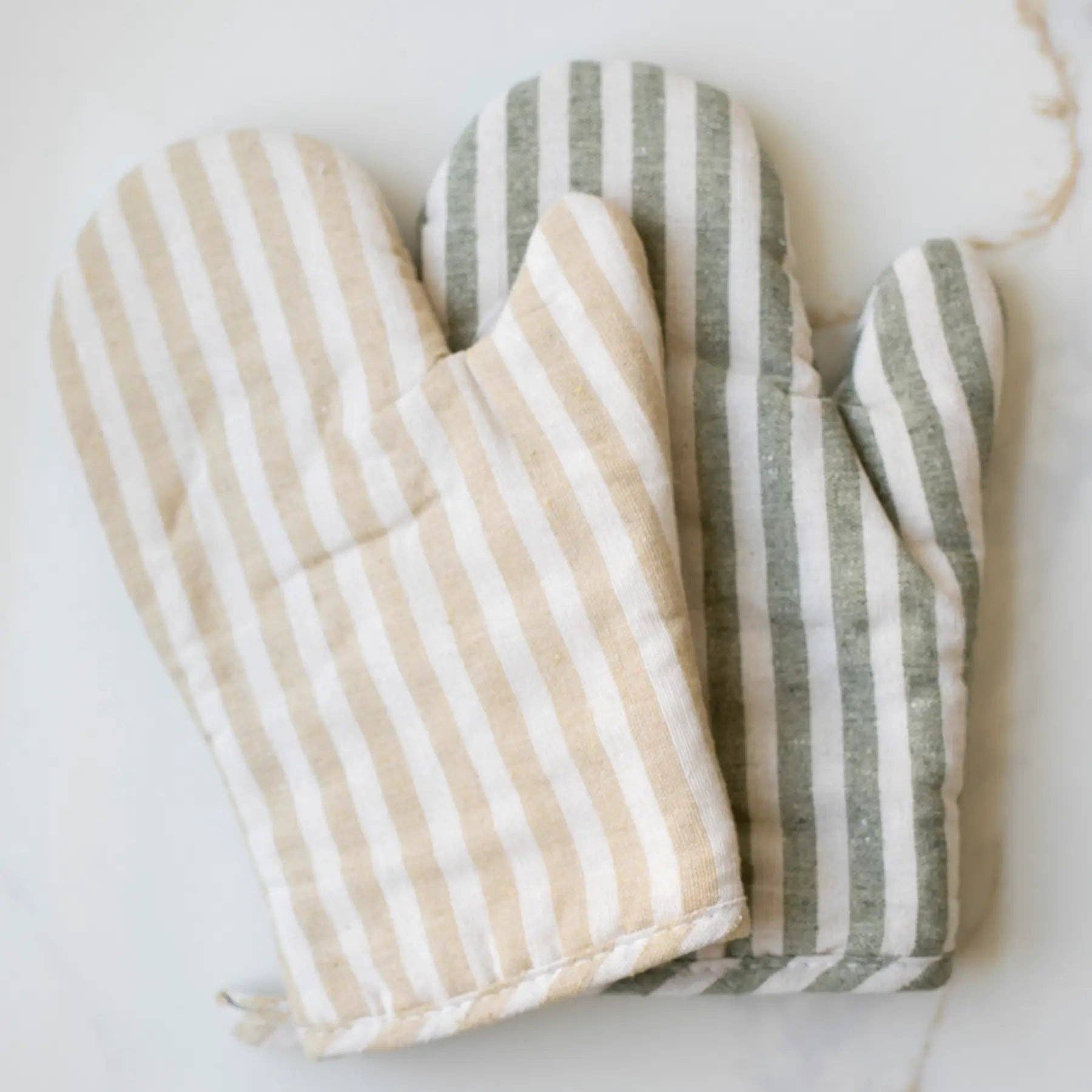 Oven Mitt | Green Stripe