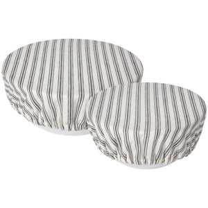 S/2 Ticking Stripe Bowl Covers