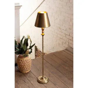 Antique Gold Table Lamp w/Metal Shade