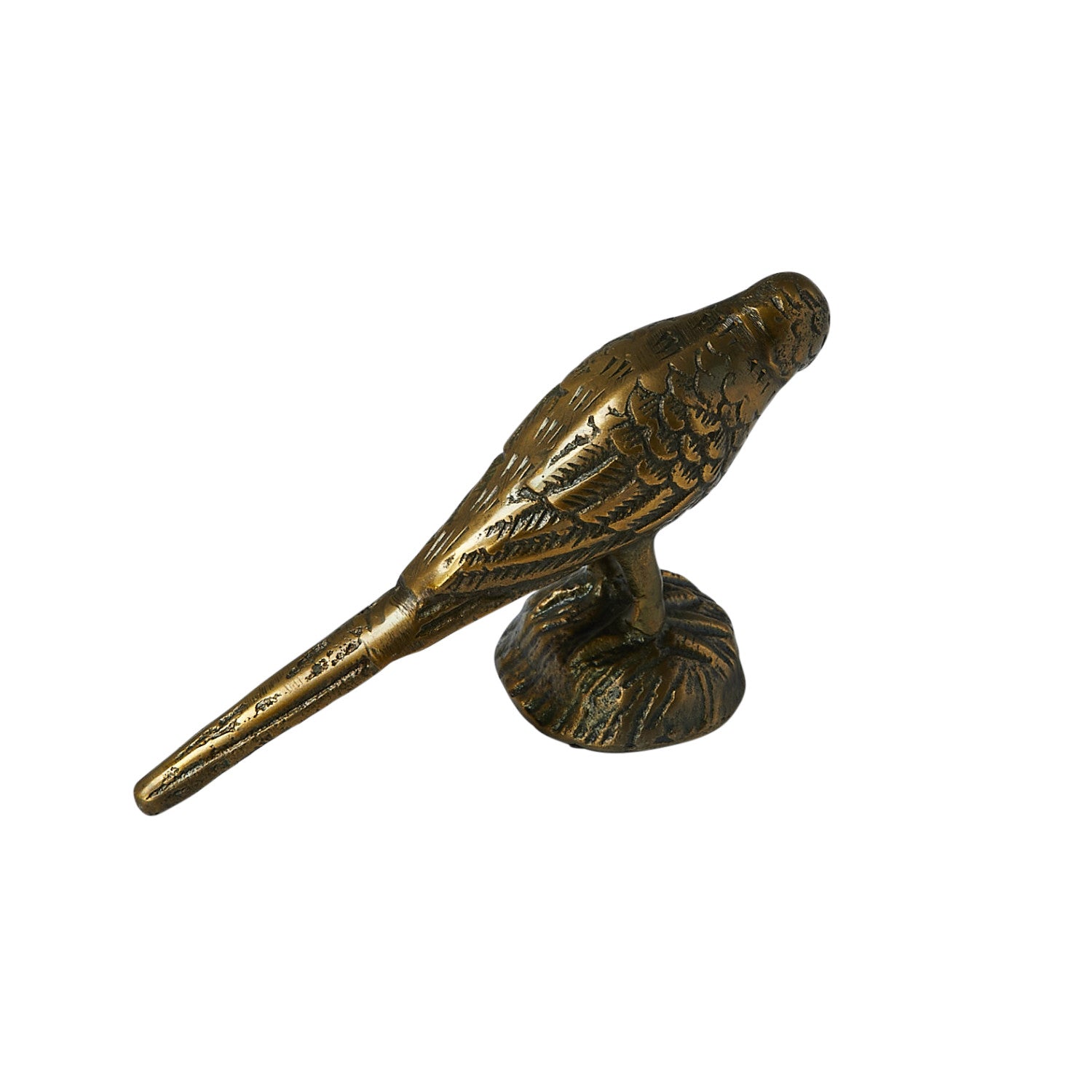 Antique Gold Finish Cast Aluminum Bird