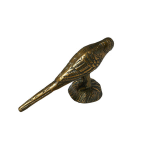Antique Gold Finish Cast Aluminum Bird