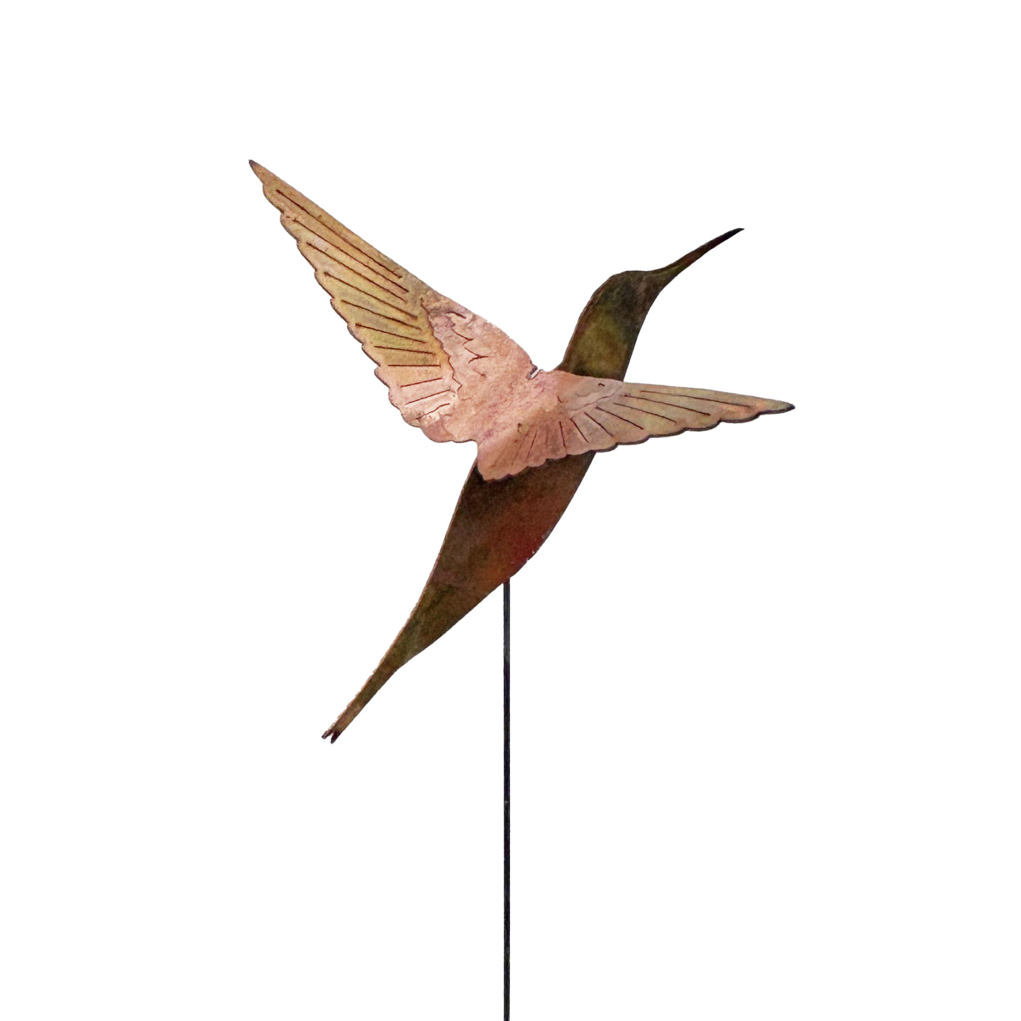 Copper Hummingbirds Stake