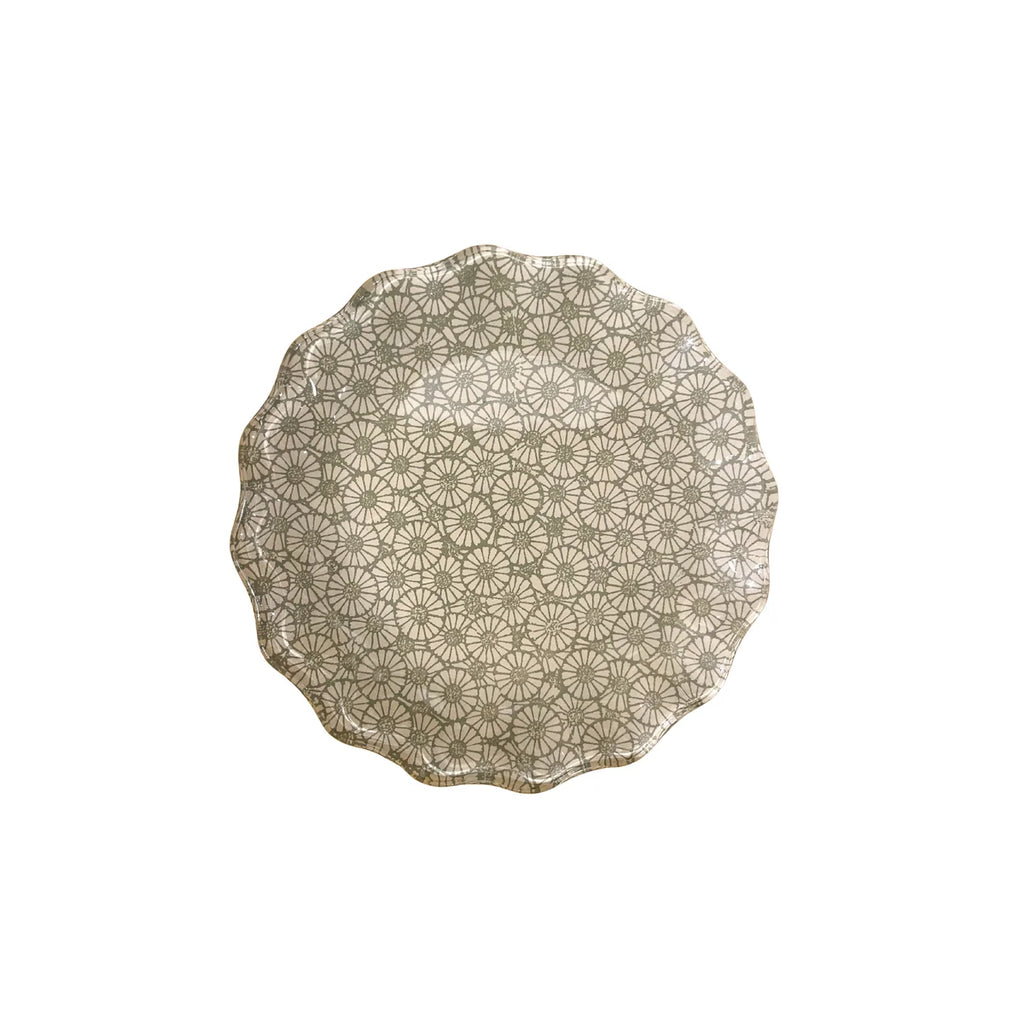 Scalloped Round Decoupage Plate