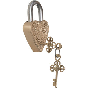 S/3 Heart Shaped S/S Lock w/Keys