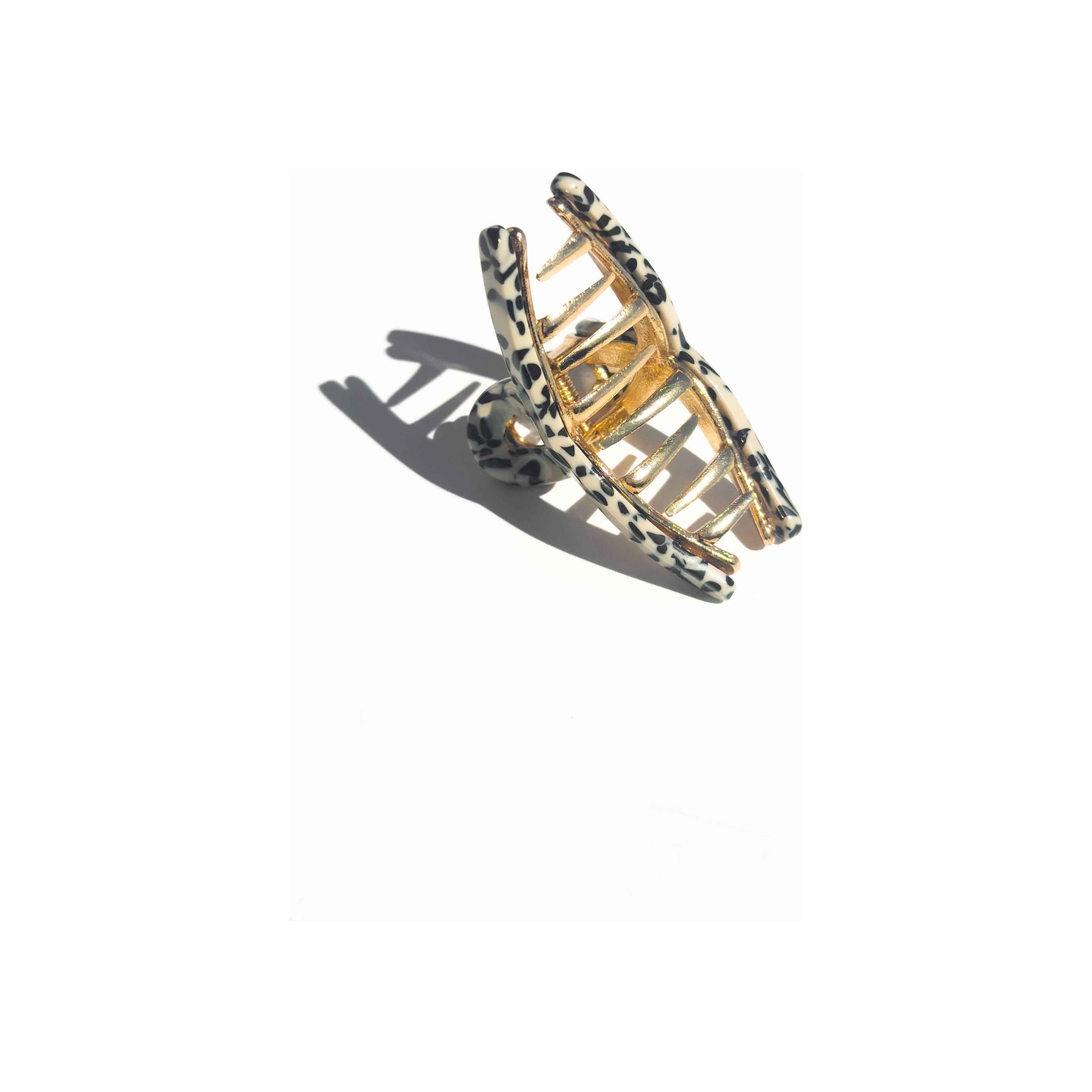 Tiny Loop Hair Claw Clip |  Cheetah