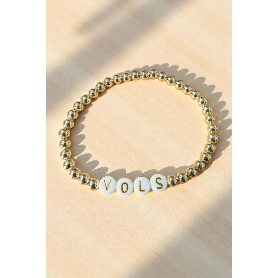 Nash Grey - Vols Gold Beaded Bracelet