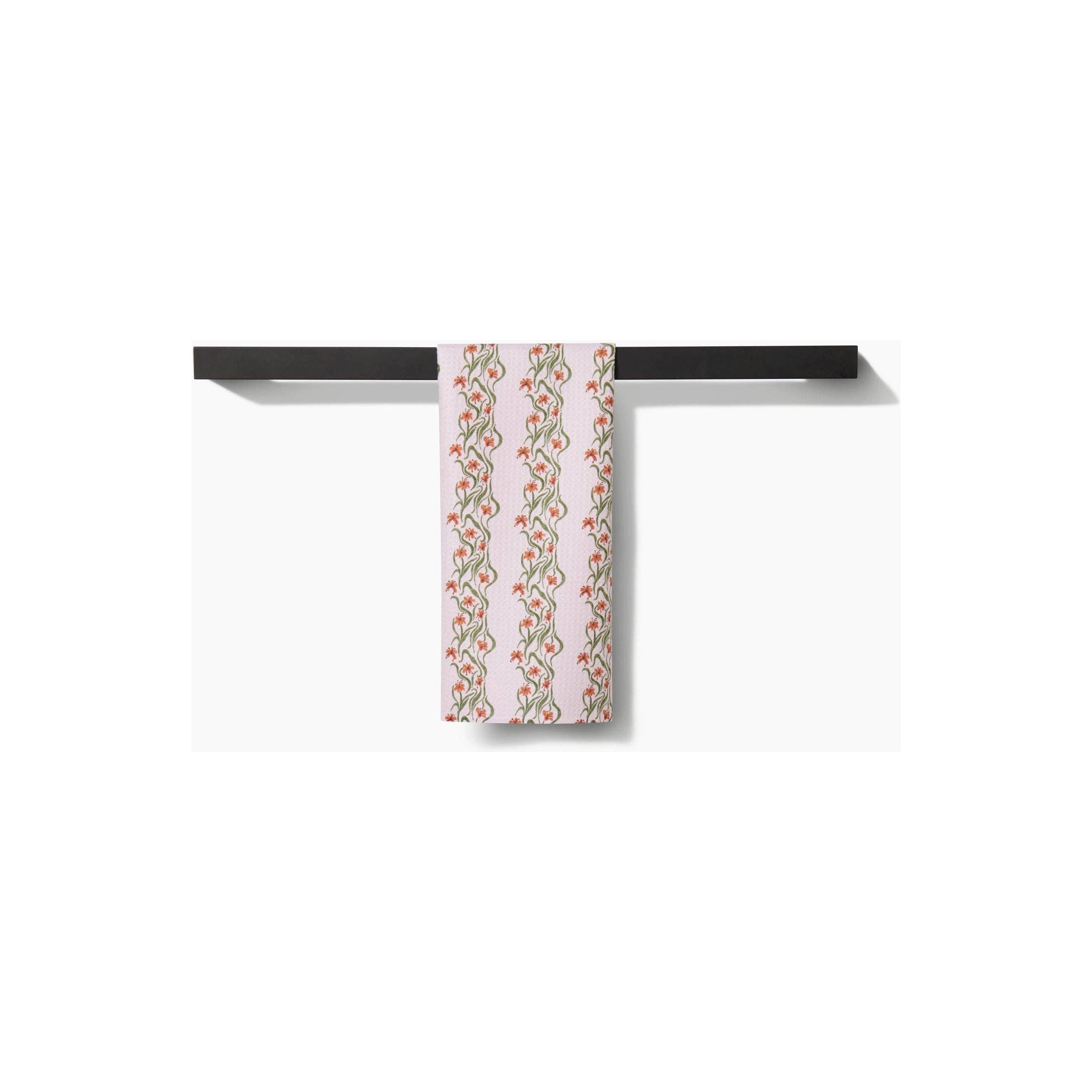 Geometry - Floral Fall Stripe Bar Towel