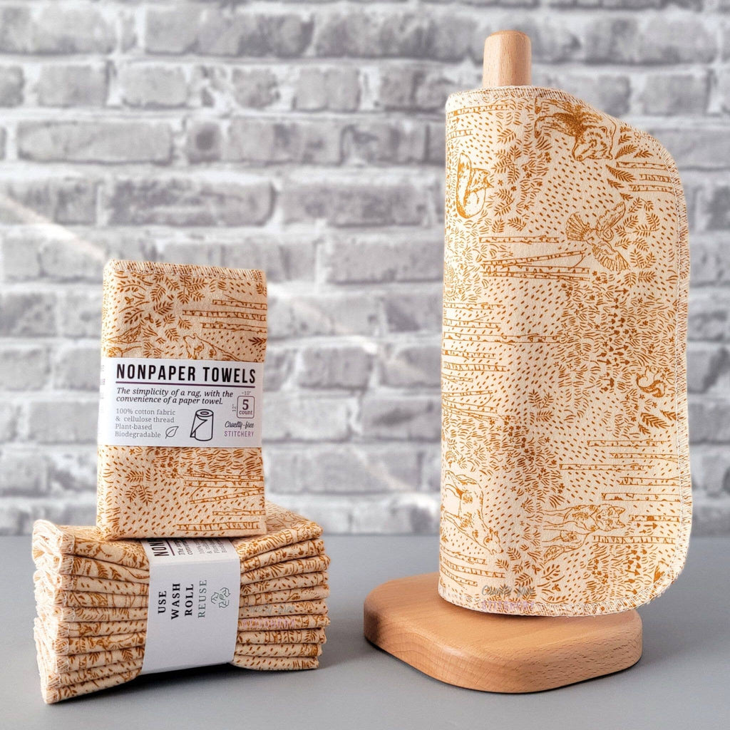 Cruelty-Free Stitchery - NonPaper Towels - Acorn Woodland: 10