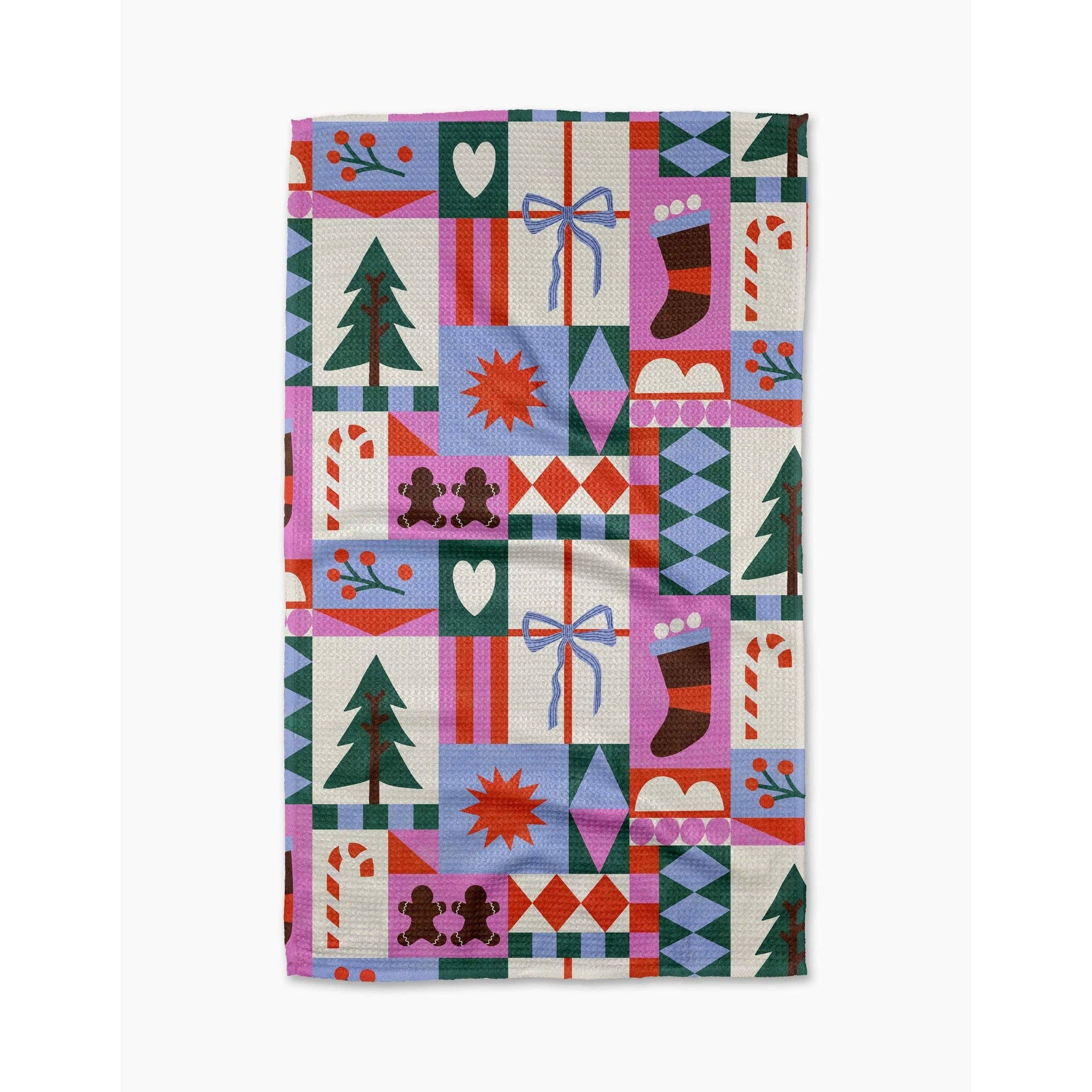 Geometry - Festive Christmas Quilt Tea Towel