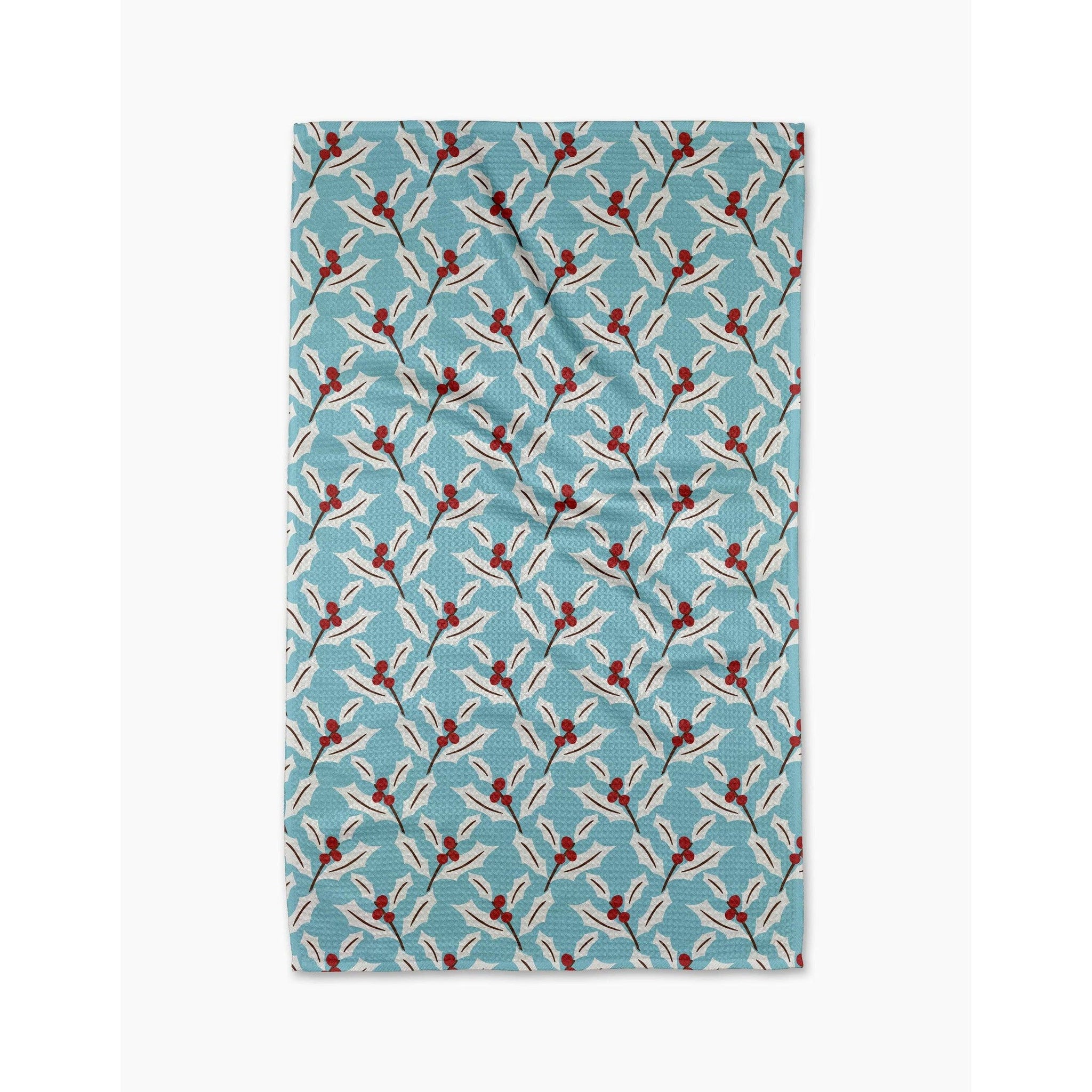 Geometry - Winter Holly Tea Towel