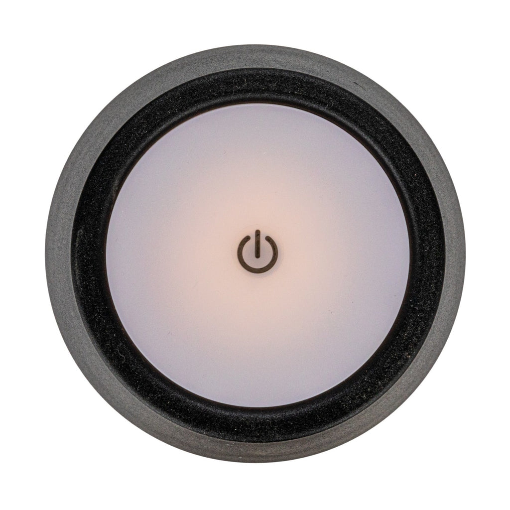 Black Metal LED Rechargeable Table Lamp w/Touch Sensor