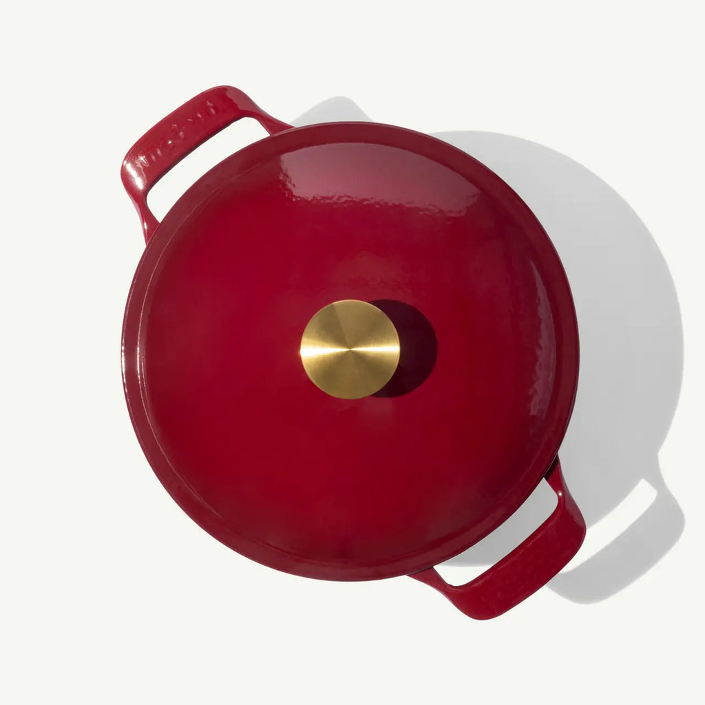 Enameled Cast Iron Dutch Oven | Round  5.5 Qt  - Ruby Red