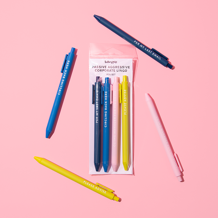 Jotter Pen Set | Passive Aggressive Corporate Lingo