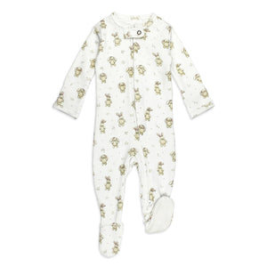 Organic 2-Way Zipper Footie | Brixy Bunny