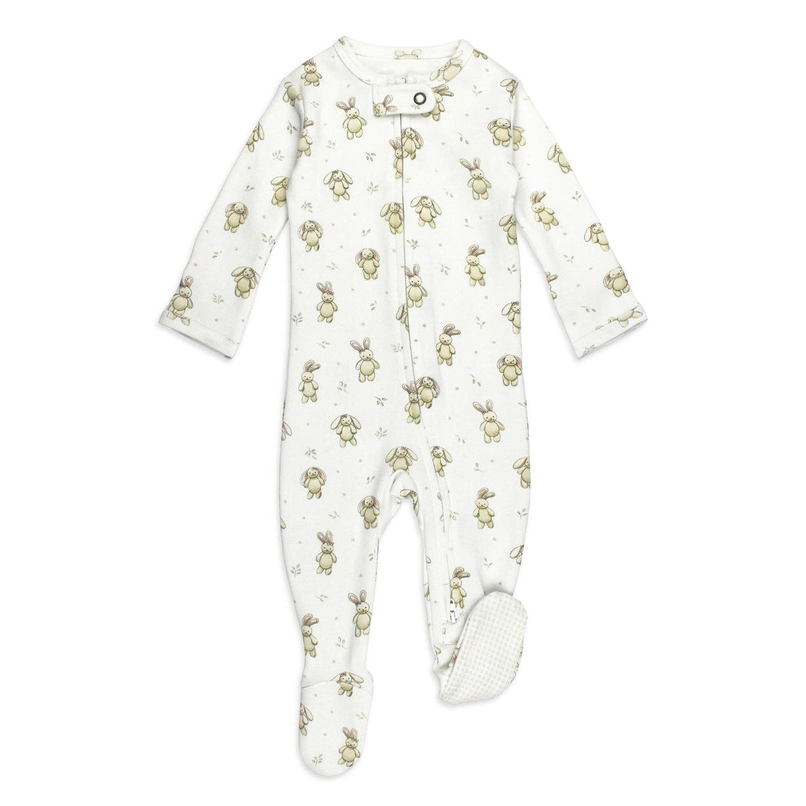 Organic 2-Way Zipper Footie | Brixy Bunny