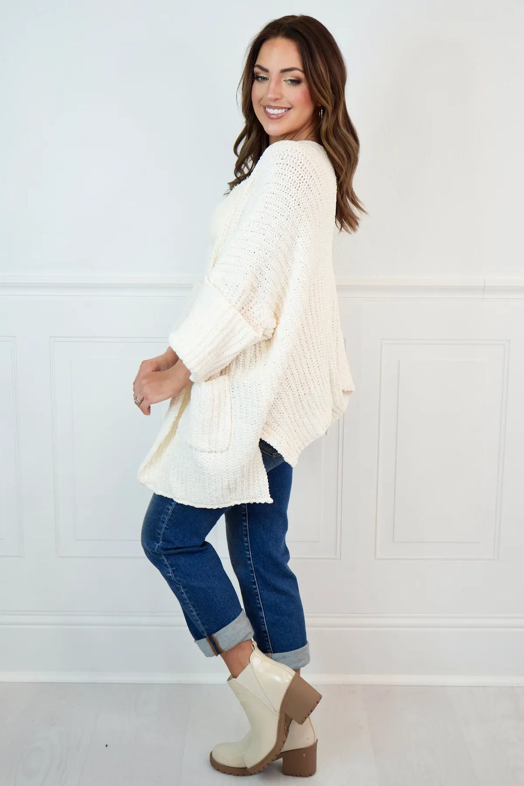 Marcy Chenille POL Cardigan