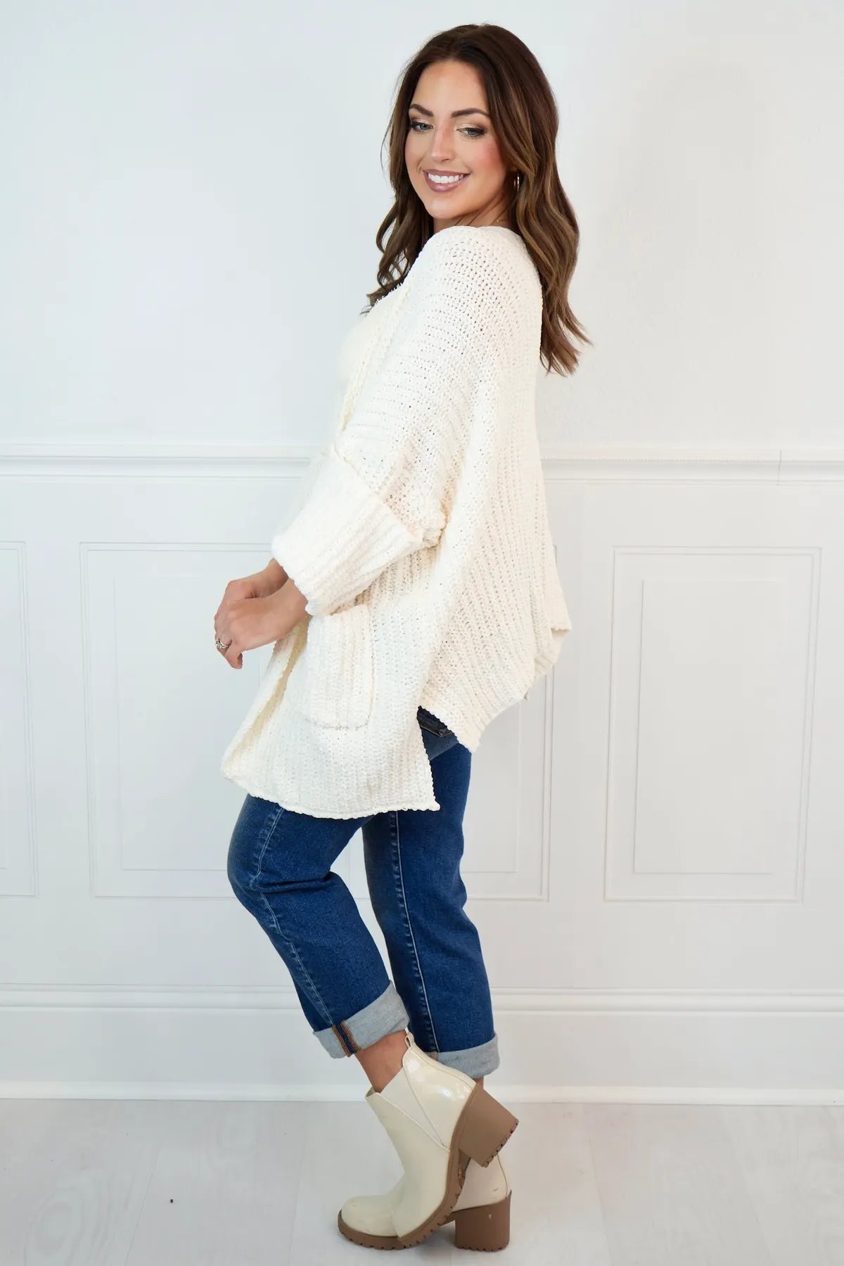 Marcy Chenille POL Cardigan