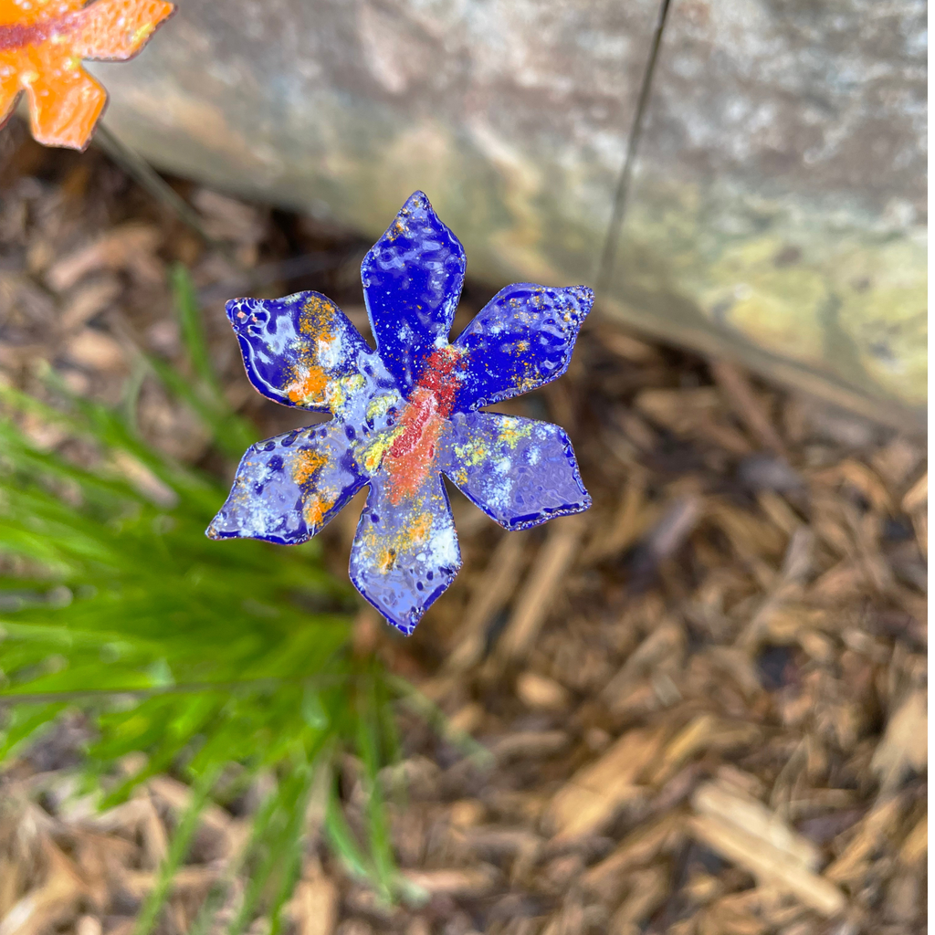 Copper Enamel Flower | Medium