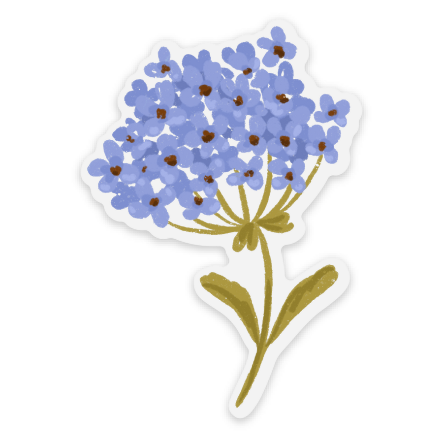 Periwinkle Hydrangea Sticker