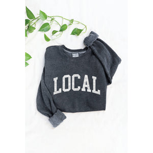 LOCAL Mineral Washed Graphic Sweatshirt | Dusty Forest