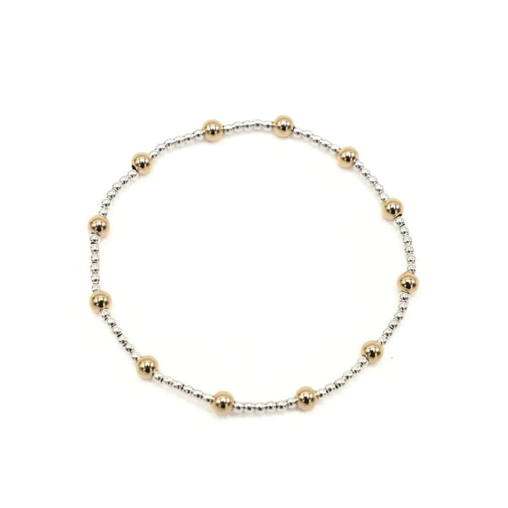Malibu Mix Collection 14K Gold Filled & Silver Beaded Bracelet