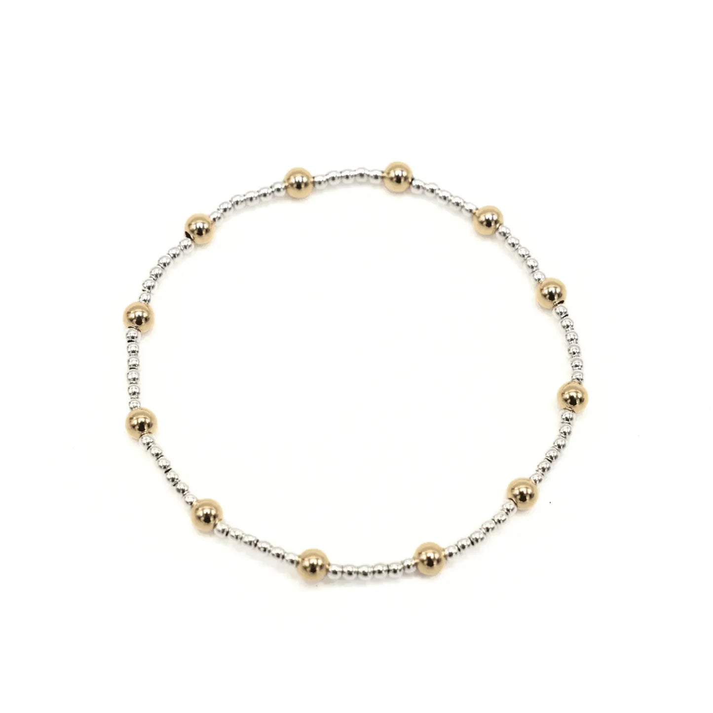 Malibu Mix Collection 14K Gold Filled & Silver Beaded Bracelet