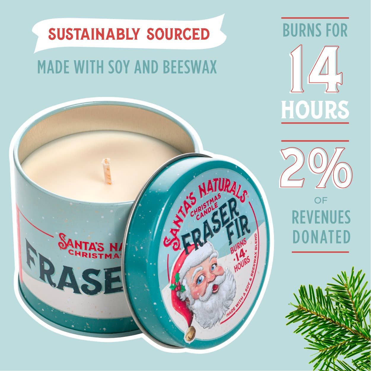 Santa's Naturals | Fraser Fir Mini Candle