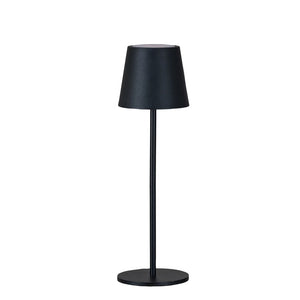 Black Metal LED Rechargeable Table Lamp w/Touch Sensor