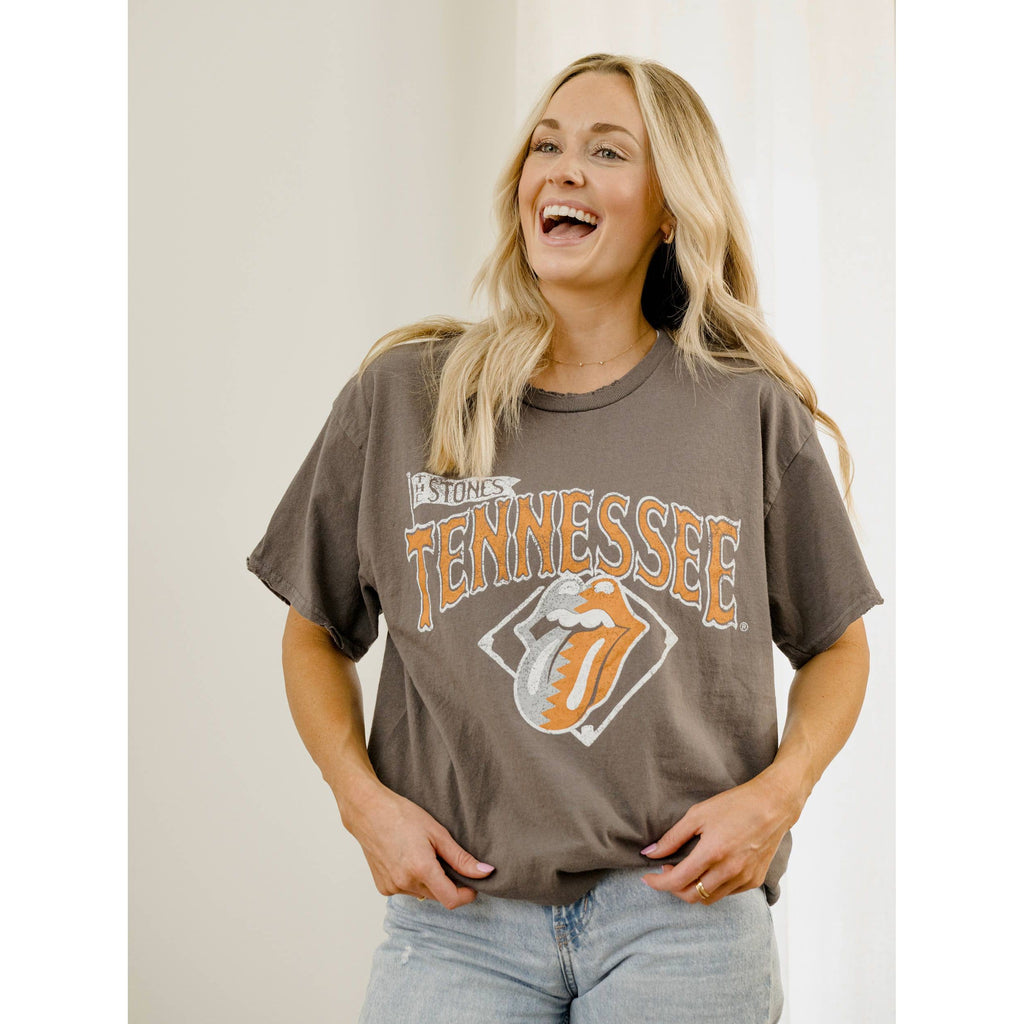 Rolling Stones Tennessee Vols Diamond Charcoal Thrifted Tee