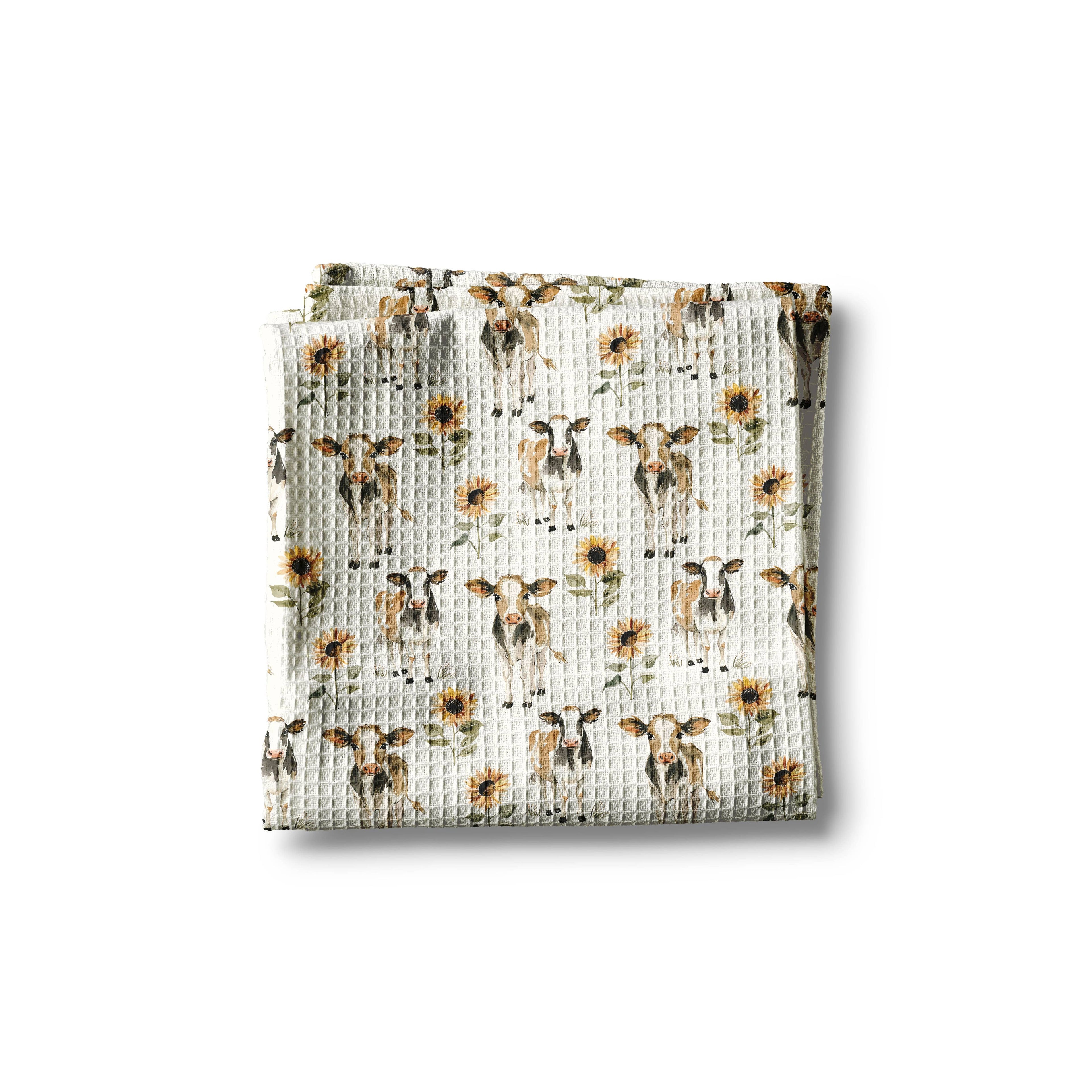 Kitchen Towel | Cows & Sunflowers