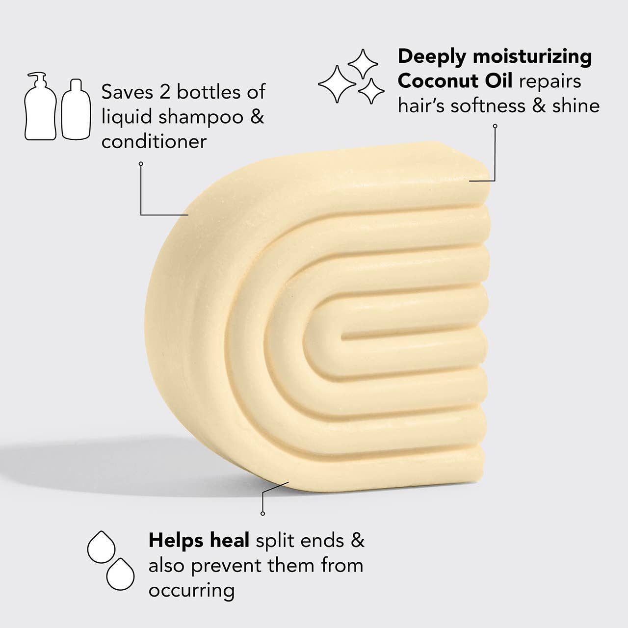 Conditioner Bar | Coconut Oil for Dry Damaged Hair