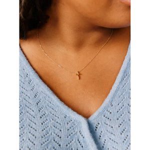 Droplet Cross Necklace