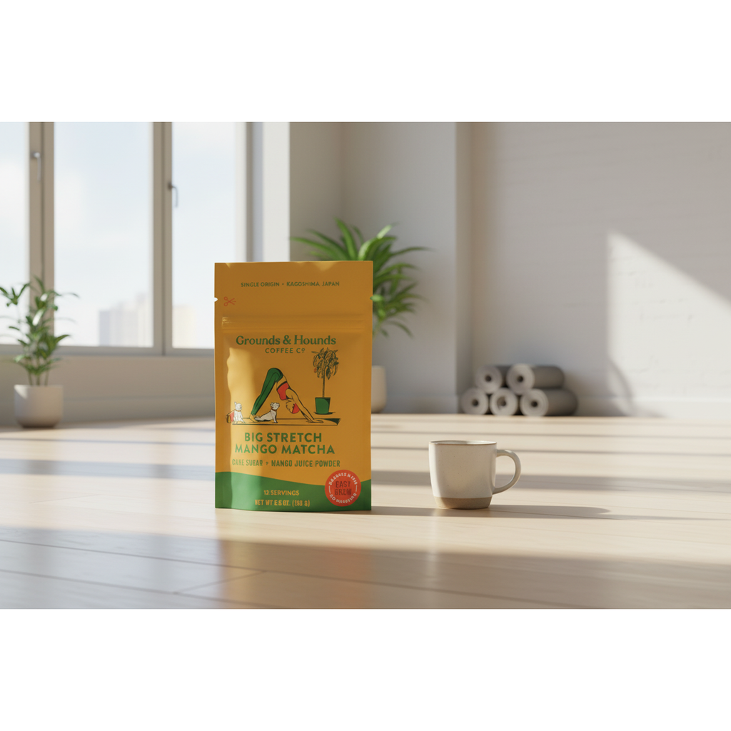 Grounds & Hounds Coffee Co. - Seasonal Flavor: Big Stretch™ Mango Matcha