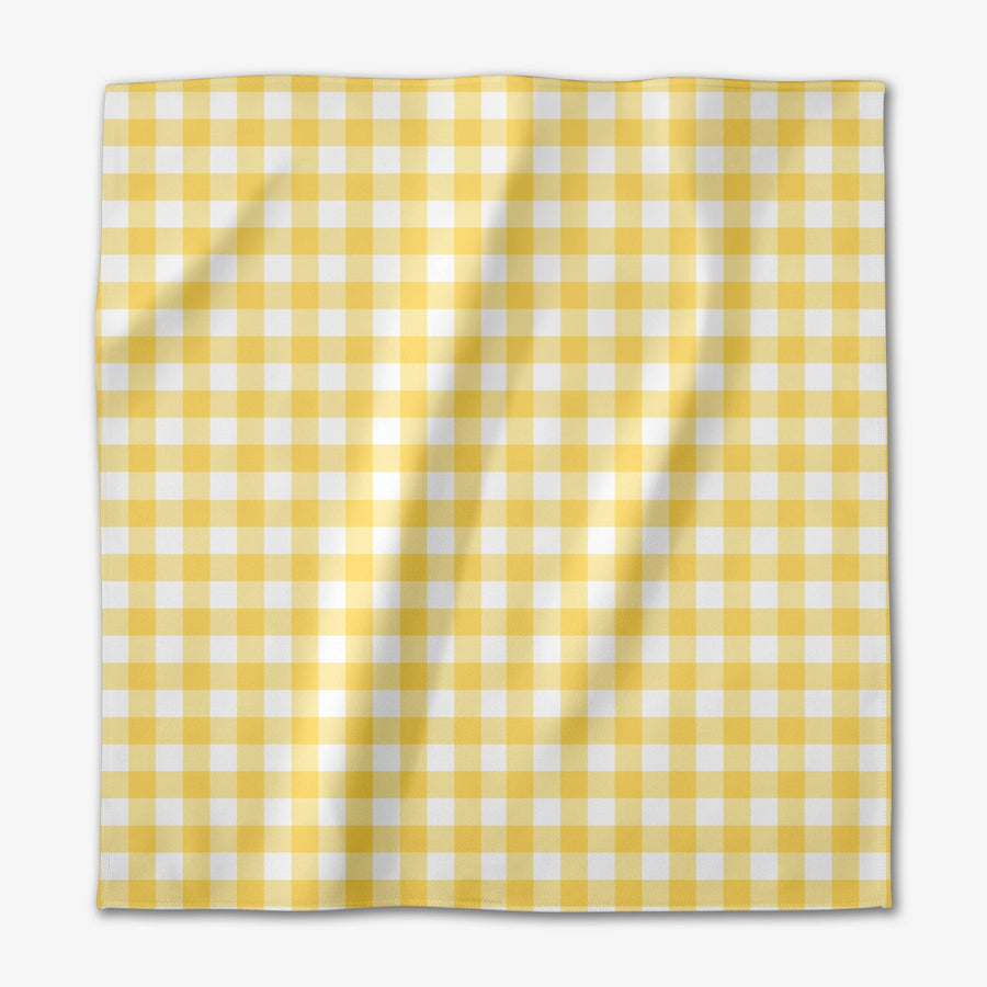 Geometry - Lemon Gingham Dinner Napkin Set