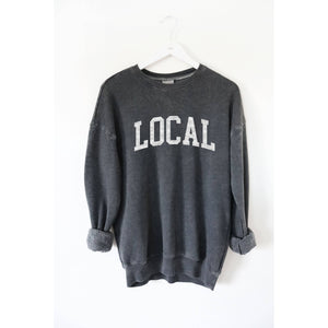 LOCAL Mineral Washed Graphic Sweatshirt | Dusty Forest