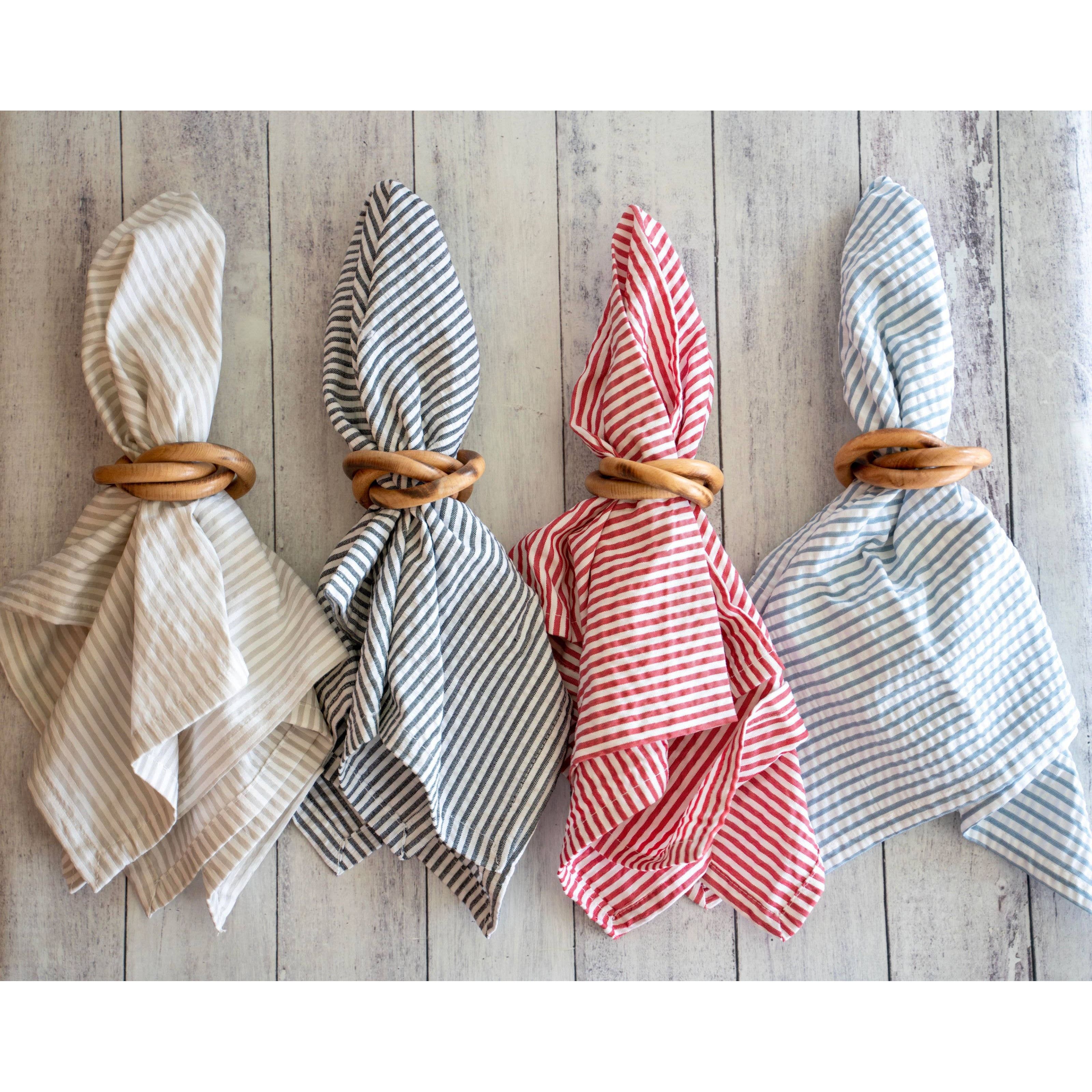 S/4 Wood Bangles Napkin Rings