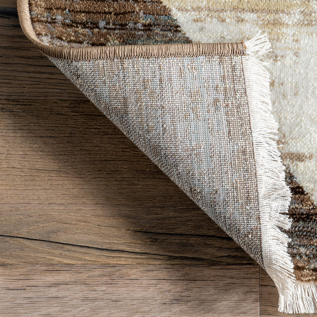 Meline Checkered Fringe Area Rug
