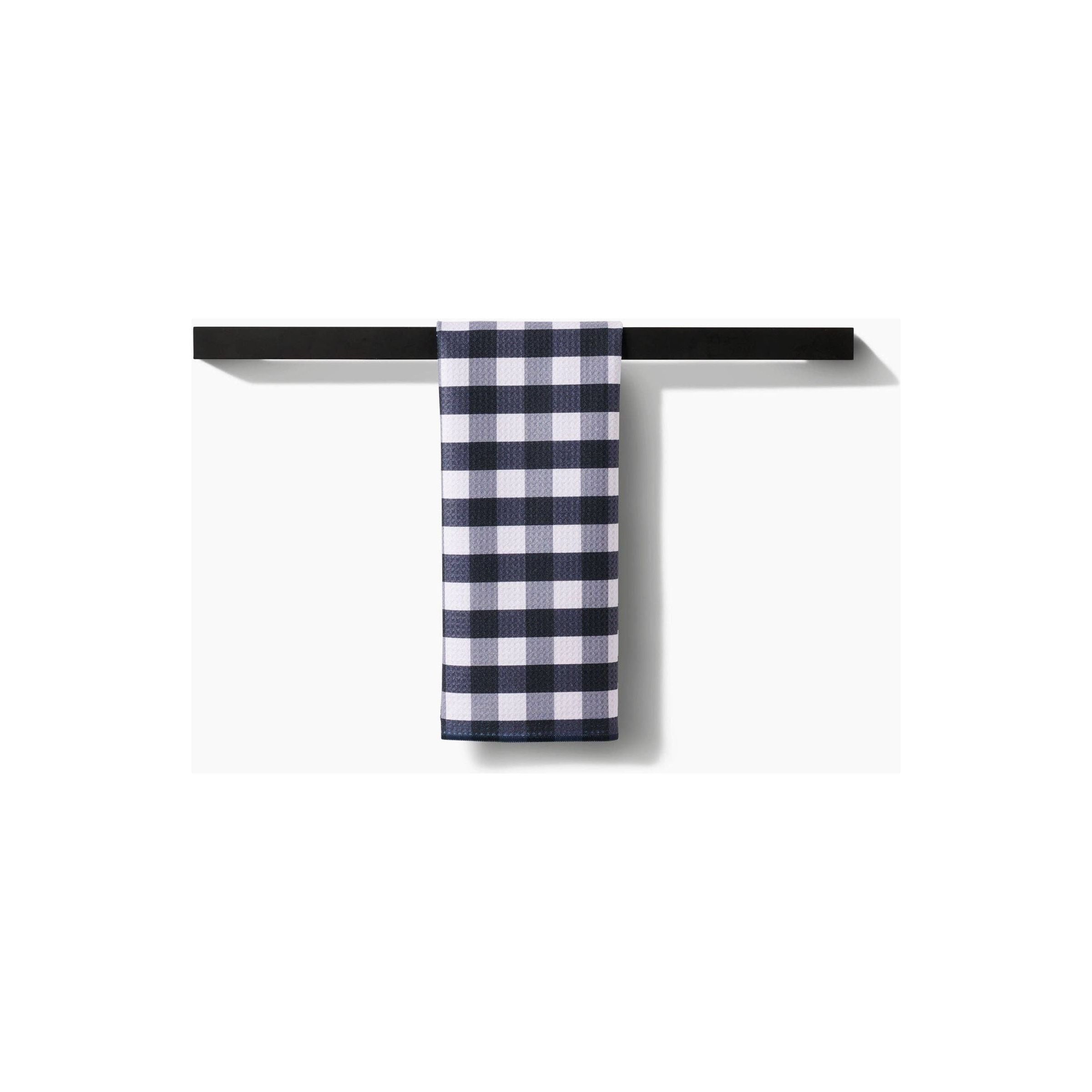 Geometry - Midnight Flannel Tea Towel