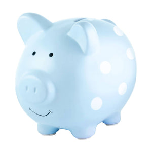 Polka Dot Piggy Bank | Gray