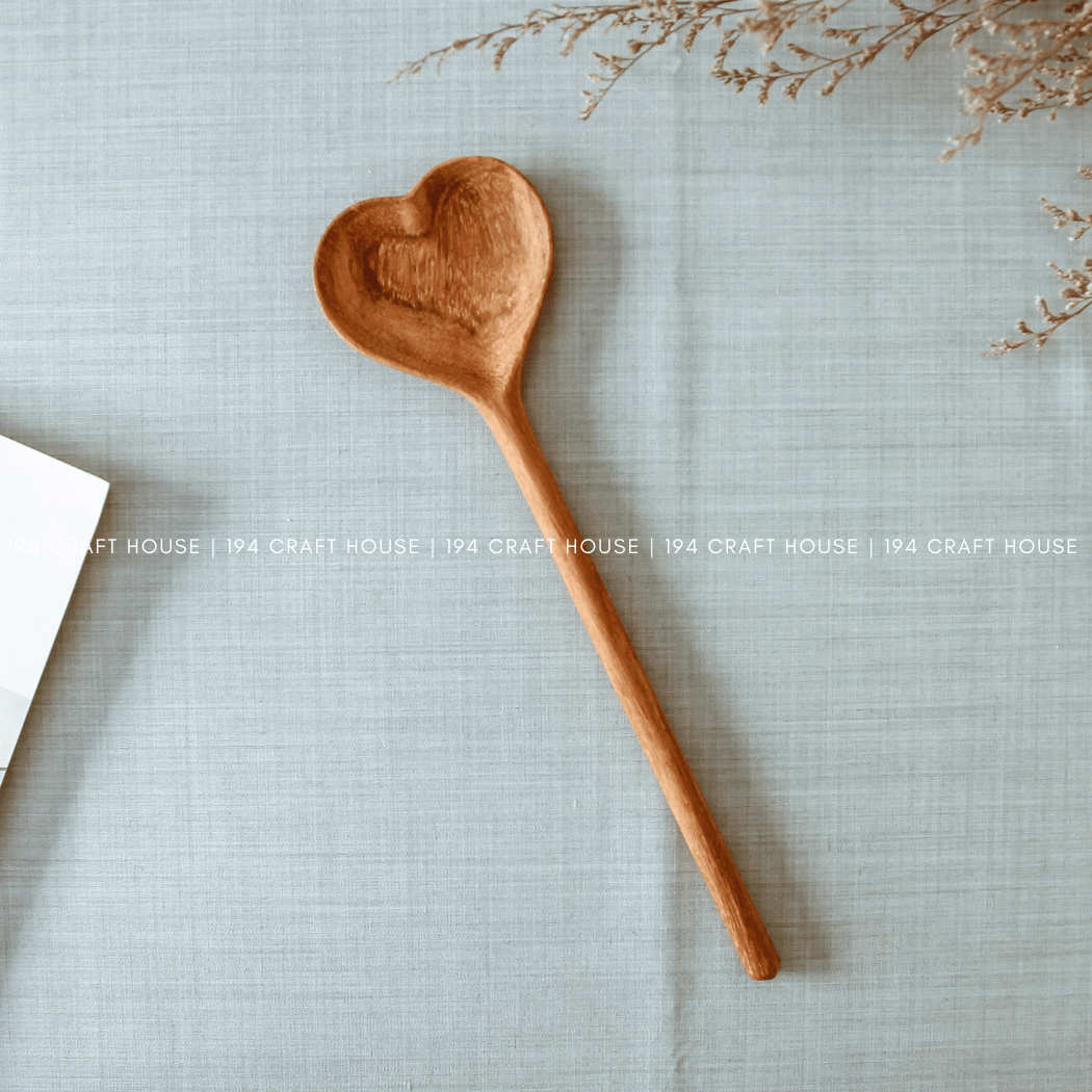 Wooden Heart-Shaped Spoon | Large
