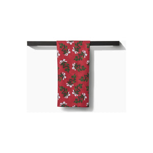 Geometry - Christmas Berry Bow Tea Towel