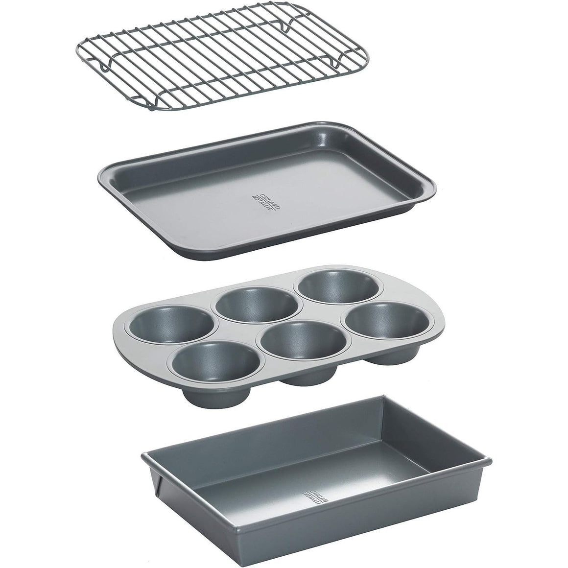 Chicago Metallic Non-Stick Toaster Oven Bakeware Set