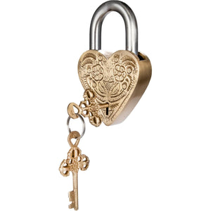 S/3 Heart Shaped S/S Lock w/Keys