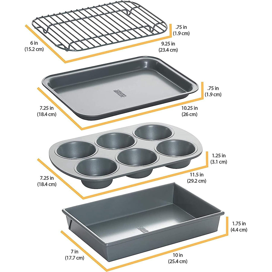 Chicago Metallic Non-Stick Toaster Oven Bakeware Set