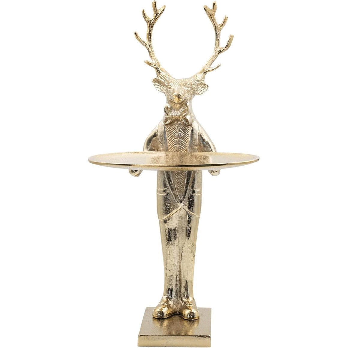 Cast Aluminum Deer Tray | Gold Finish