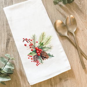 Cotton Tea Towel | Holly