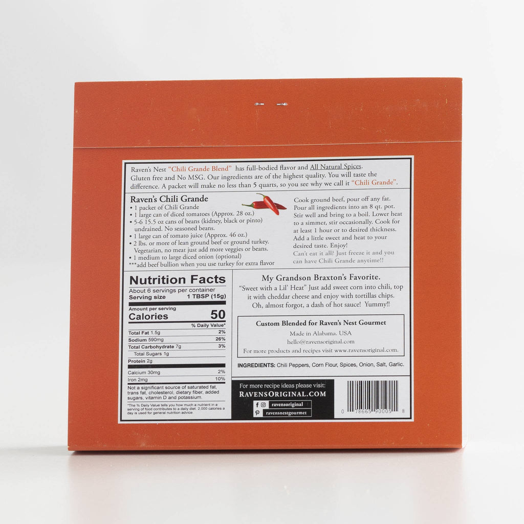 Raven's Nest Gourmet - Chili Grande Spice Blend