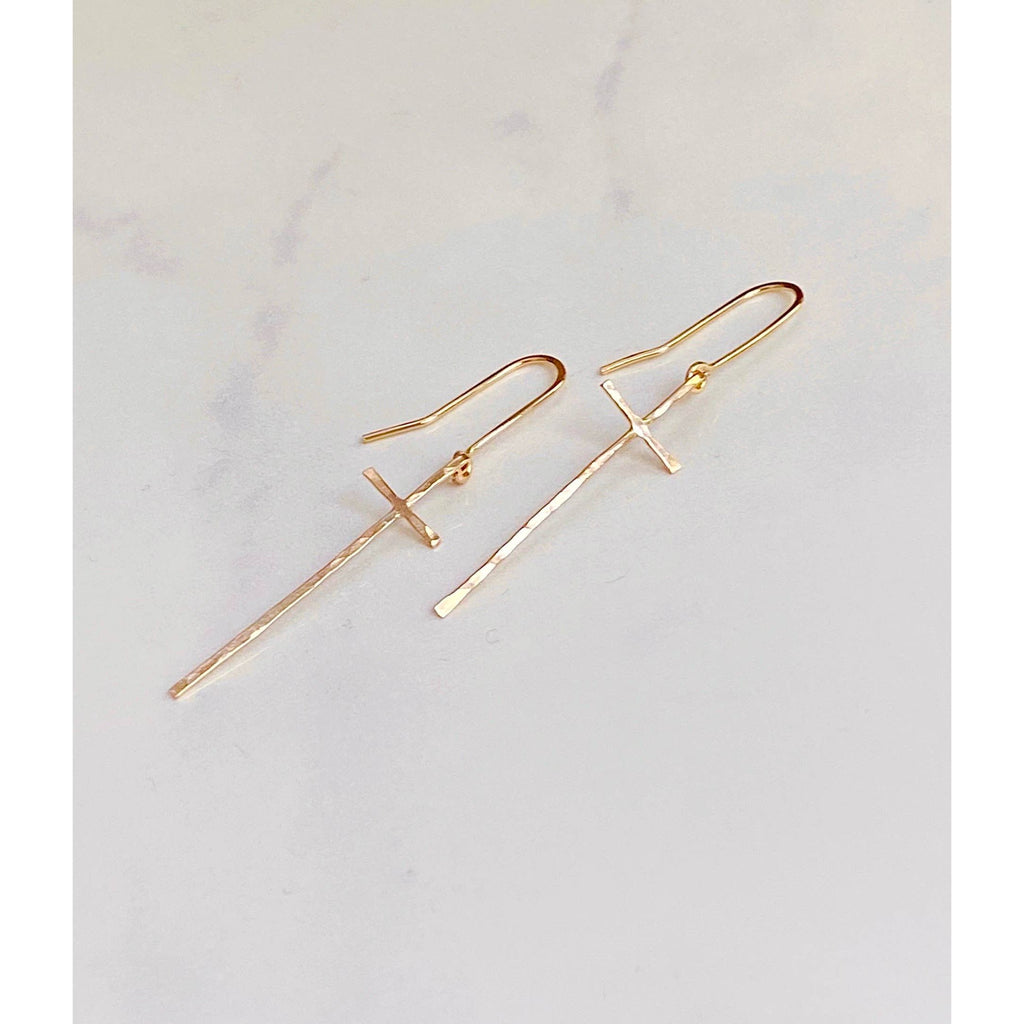 Modern Cross Earrings