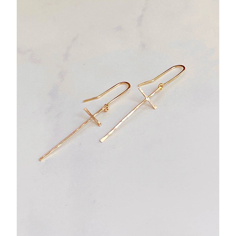 Modern Cross Earrings